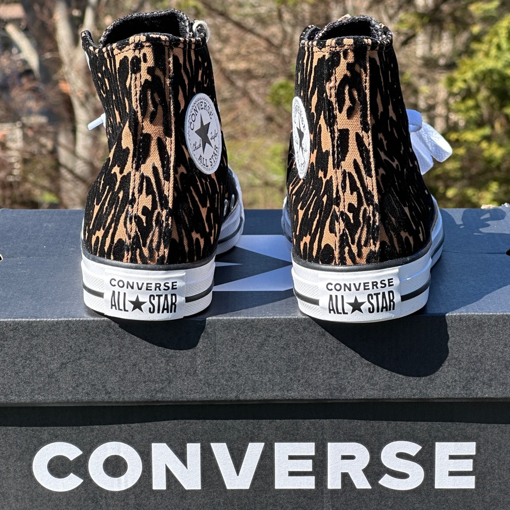 Converse CTAS High Leopard Print Canvas Casual Sneaker Womens 5 | 6 | 7.5 NEW - Picture 5 of 11